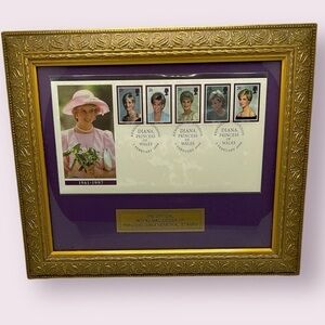 Official Princess Diana First Day Issue Framed Commemorative Royal Mail Stamps